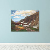 Bergpas in het verre noorden: Canvas Standard Afdruk (Insitu (Houten vloer))