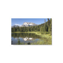 Bergpiek in een meer