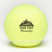 Bergpiek logo, aangepaste naam gedrukt tennisbal tennisballen (Voorkant)