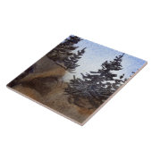 Bergpijnen in de rotsen tegeltje (Zijkant)