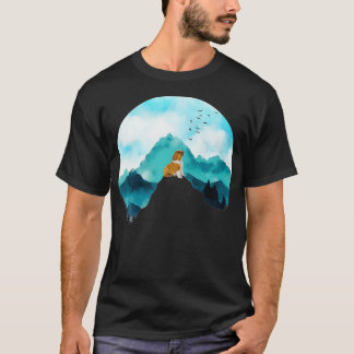 Bergpine Boom Blauwe Hemel Vliegt Pet D T-shirt