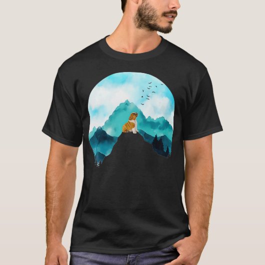 Bergpine Boom Blauwe Hemel Vliegt Pet D T-shirt (Voorkant)