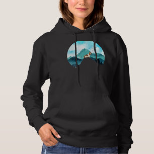 Bergpine Boom Blue Sky Birds vliegende massa Hoodie