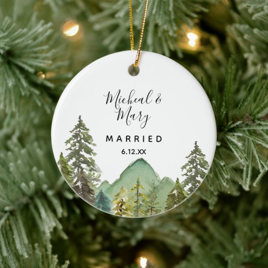Bergpine Trees Wedding Ornament Gift (Boom)