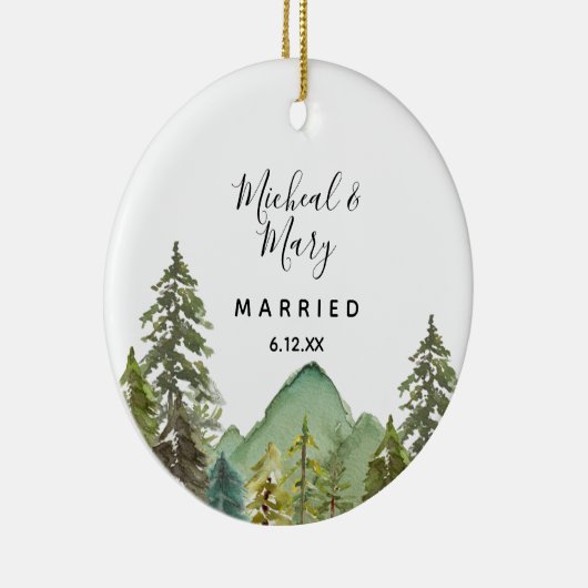 Bergpine Trees Wedding Ornament Gift (Rechts)