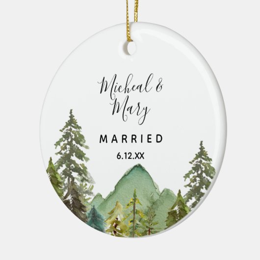 Bergpine Trees Wedding Ornament Gift (Links)