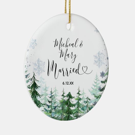 Bergpine Trees Wedding Ornament Gift (Rechts)