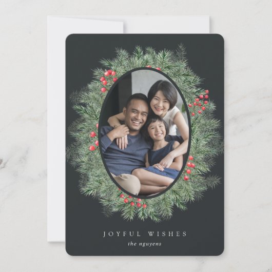 Bergpine | Vakantieknopkaart Feestdagenkaart (Voorkant)