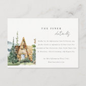 Bergpine wood Cabin Weddenschap Detail Informatiekaartje (Voorkant)