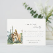 Bergpine wood Cabin Weddenschap Detail Informatiekaartje (Staand voorkant)