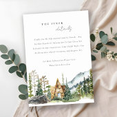 Bergpine wood Cabin Weddenschap Detail Informatiekaartje