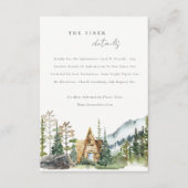 Bergpine wood Cabin Weddenschap Detail Informatiekaartje (Voorkant)
