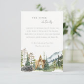 Bergpine wood Cabin Weddenschap Detail Informatiekaartje (Staand voorkant)