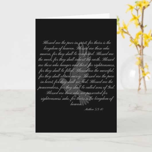 Bergrede De Seligsprekingen Mattheüs 5_3-10  Kaart (Gele Bloem)