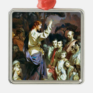 Bergrede op de berg, beroemd schilderij, metalen ornament