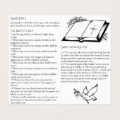 Bergrede op de berg - Gebed Kaart Visitekaartje (Binnenkant ongevouwen)