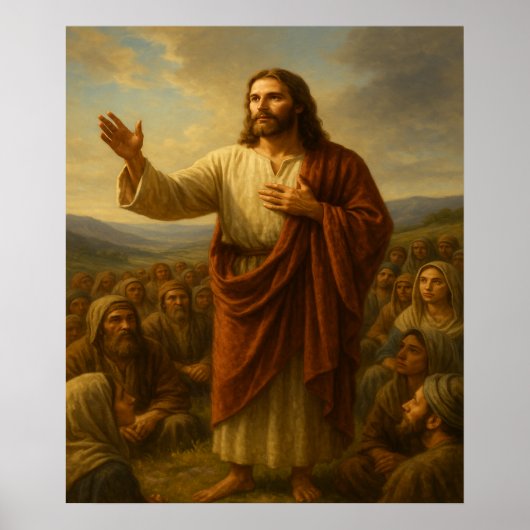 Bergrede op de Mount™ LDS Wall Art Poster (Voorkant)