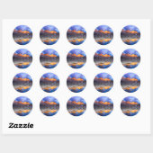 Bergreflectie, Californië Ronde Sticker (Vel)