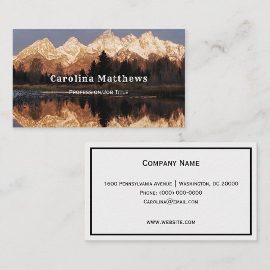 Bergreflectielandschap Visitekaartje (Voorkant / Achterkant)