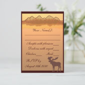 Bergreflecties bruine bruine RSVP-kaarten Kaart (Staand voorkant)