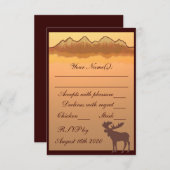 Bergreflecties bruine bruine RSVP-kaarten Kaart (Voorkant / Achterkant)