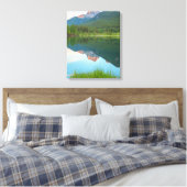 Bergreflecties Canvas Afdruk (Insitu (Slaapkamer))
