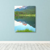 Bergreflecties Canvas Afdruk (Insitu (Houten vloer))