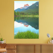 Bergreflecties Canvas Afdruk (Insitu (Woonkamer))