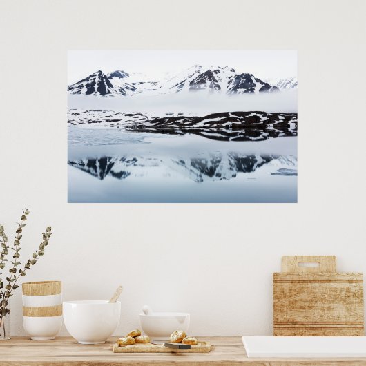 Bergreflecties, Noorwegen Poster (Keuken)