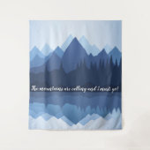 Bergreflecties Ontwerpwandbekleding Wandkleed (Voorkant)