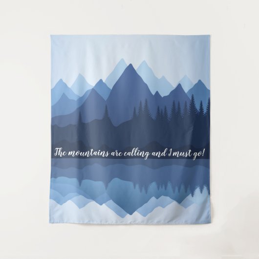 Bergreflecties Ontwerpwandbekleding Wandkleed (Voorkant)