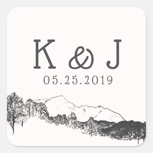 Bergretraite ⎥Monogram Sticker (Voorkant)