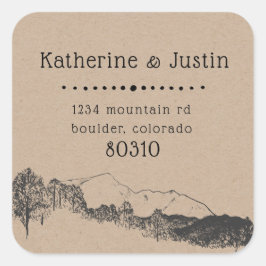 Bergretraite ⎢ Retouradressticker Vierkante Sticker