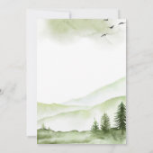 Bergrijke Waterverf Greenery Wedding Kaart (Achterkant)