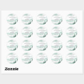 Bergrijke Waterverf Greenery Wedding Ronde Sticker (Vel)