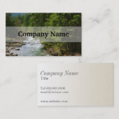 Bergrivier in een vallei, Natuur, landschap Visitekaartje (Voorkant / Achterkant)