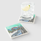  bergrivier stenen onderzetter (Zijkant)