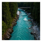 Bergrivierlandschap Perfect Poster (Voorkant)