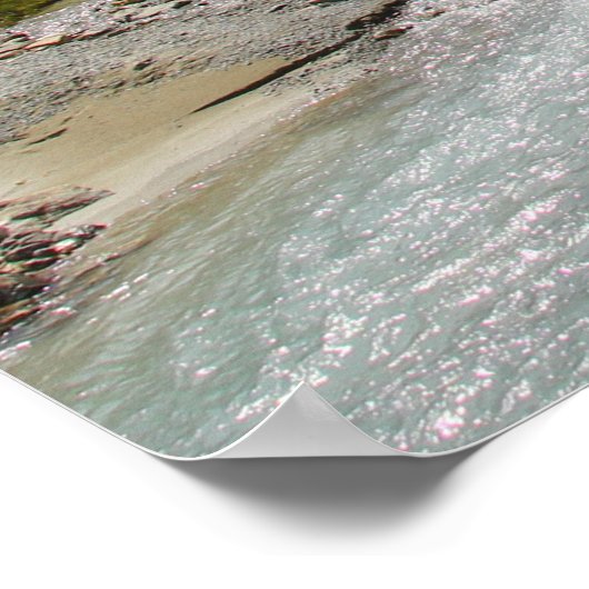 Bergrivierlandschap Poster (Hoek)