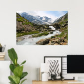 Bergrivierlandschap Poster (Thuiskantoor)