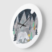 Bergriviermaan in de winter grote klok (Hoek)
