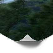 Bergscène met boom poster (Hoek)