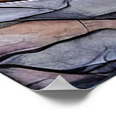 Bergscène met een meer en bomen poster (Hoek)