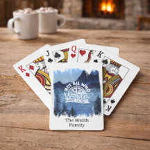 Bergscène met familienaam