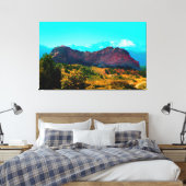 bergscène verpakt canvas afdruk (Insitu (Slaapkamer))