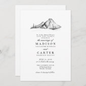 Bergschetsche Rustieke Elegante Trouw Kaart (Voorkant / Achterkant)