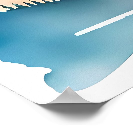 Bergschilderij in Misty Morning Embrace Natuur Poster (Hoek)