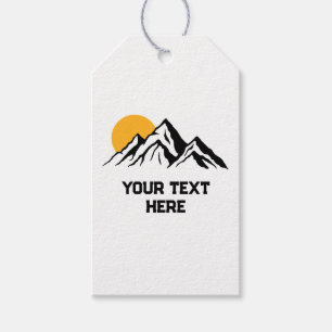 Bergschildering Wildernis Aangepast Cadeaulabel