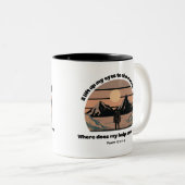 bergschrift tweekleurige koffiemok (Voorkant rechts)