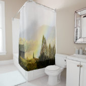 Bergschuur met regenboog douchegordijn (In situ)